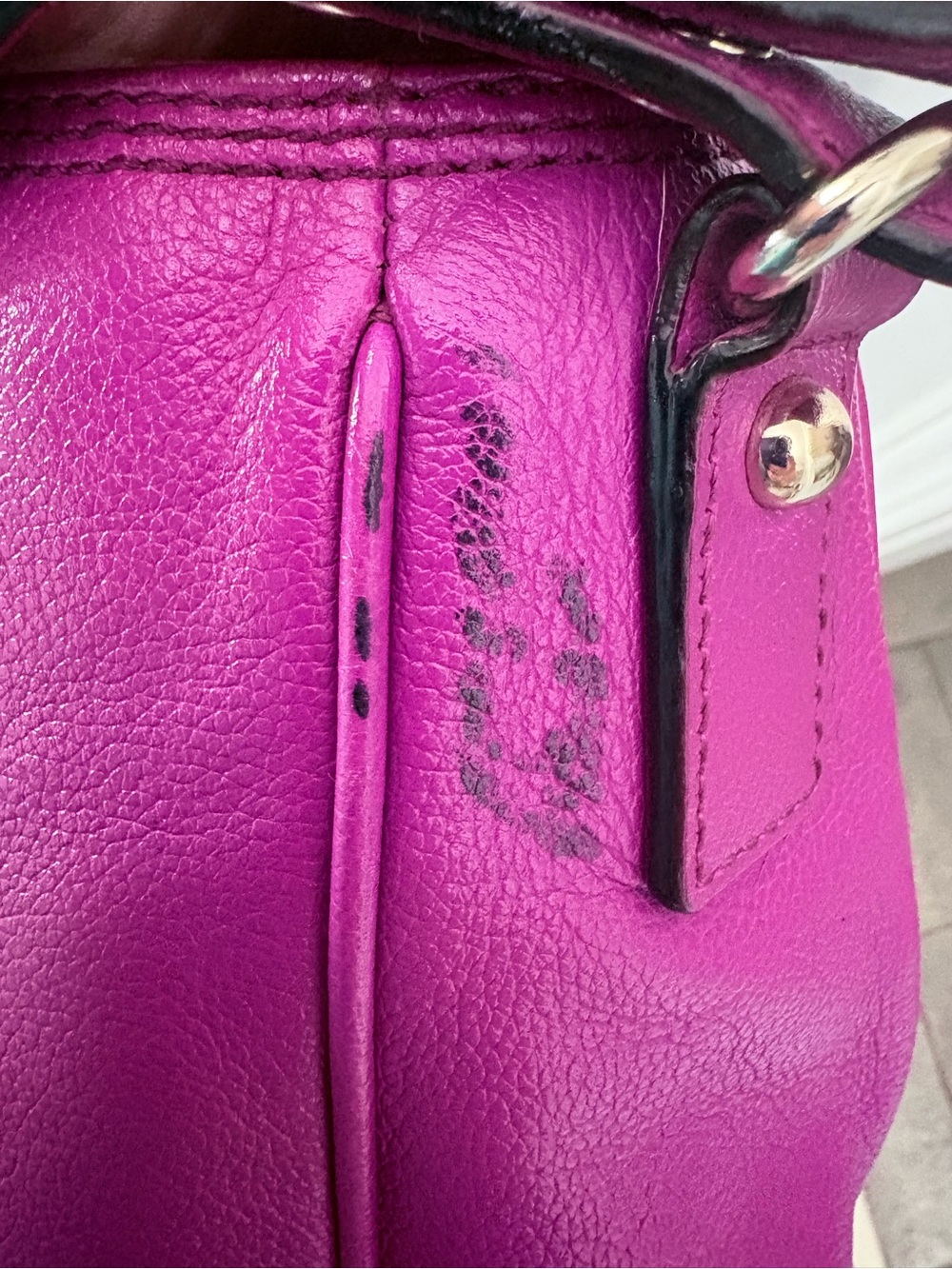 KATE SPADE ♠️ Vibrant Magenta Leather Satchel: see callouts - Picture 12 of 14